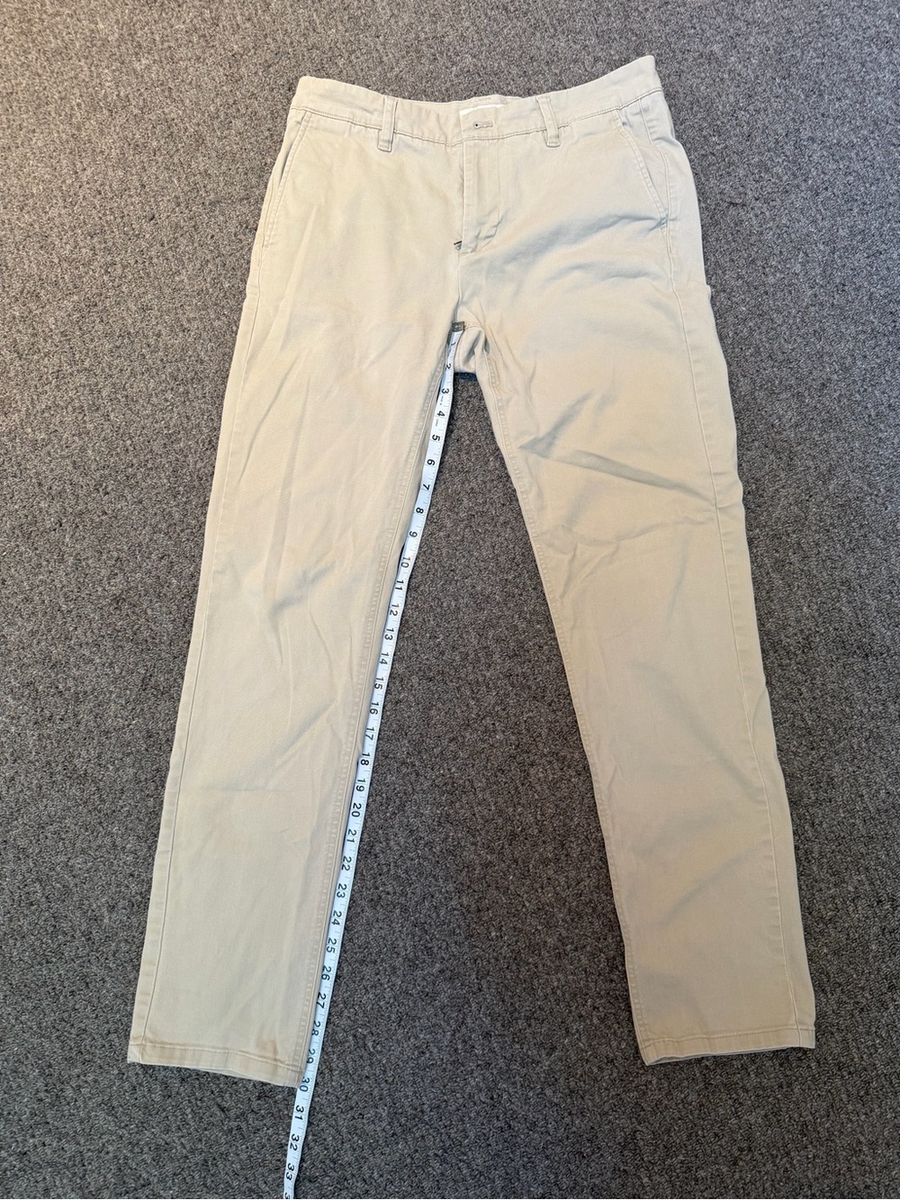 Hawker Rye Men’s Khaki Slim Chino Pants 31x32